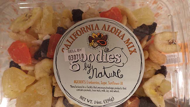 Grand BK Corp. Issues Allergy Alert on Undeclared Tree Nuts (Almonds, Walnuts and Cashews) in "California Aloha Mix"